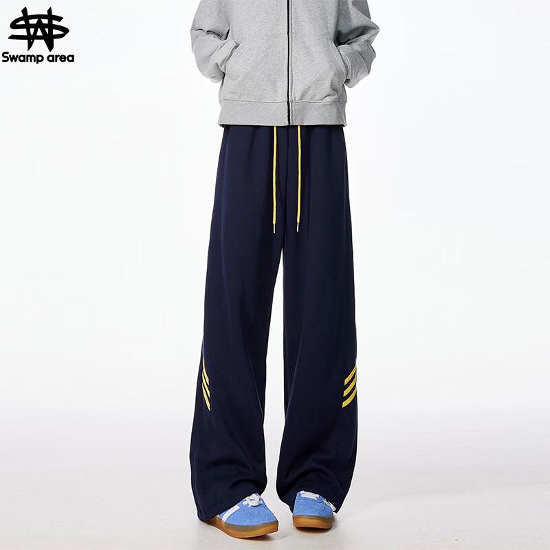 

SWAMP AREA Мужские тяжелые полосатые спортивные штаны прямого кроя XL