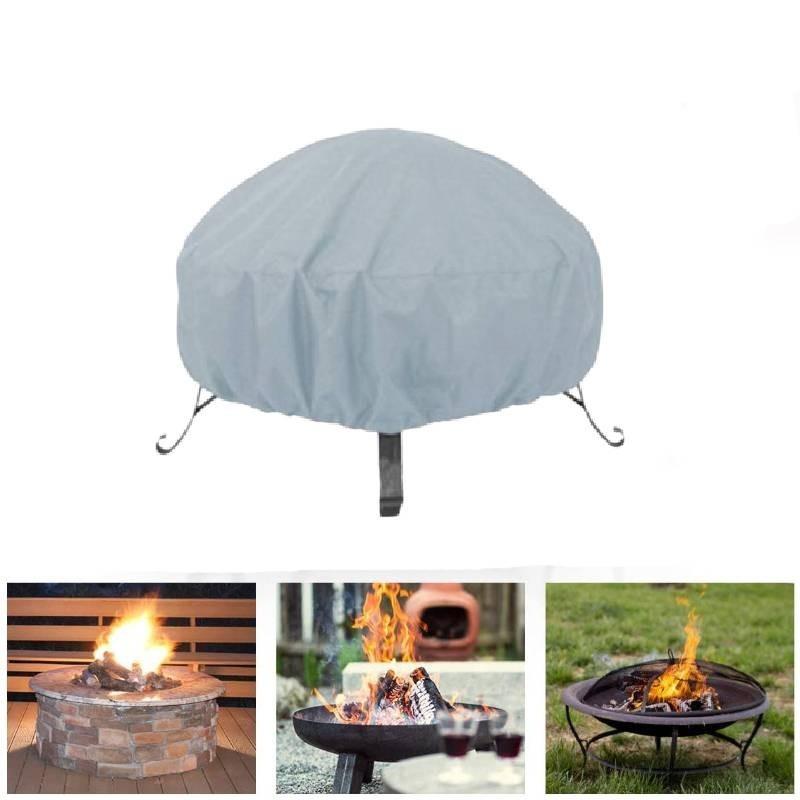 Durable 210d Oxford Fabric Waterproof Outdoor Fire Pit Cover For Dust Protection