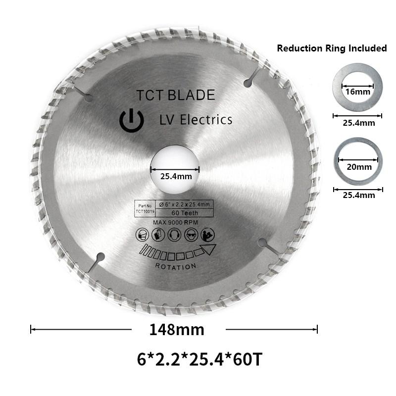 1 buc lamă de ferăstrău circulară 4" 6" 7" 8" inch lamă de ferăstrău din carbură de tungsten pentru lemn disc de tăiere TCT pentru prelucrarea lemnului