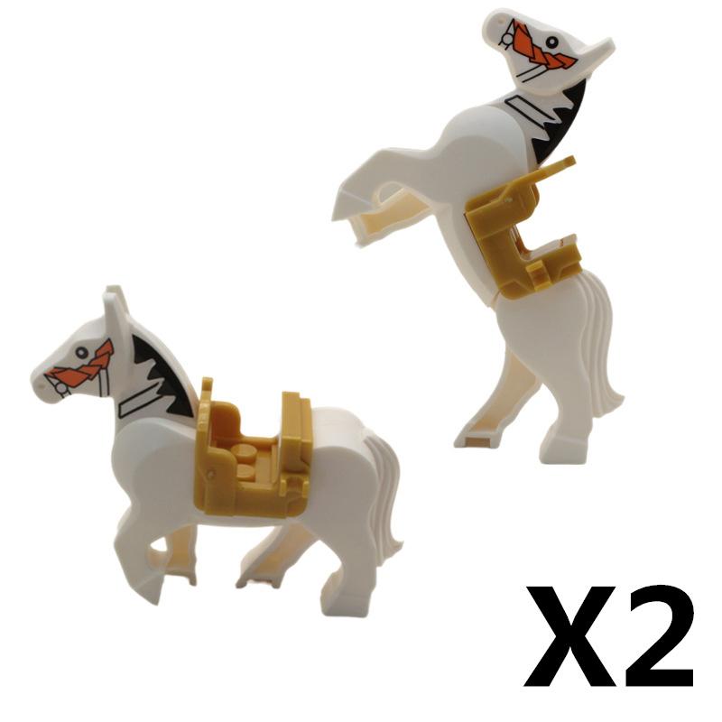 Medieval Castle Knight Building Block African Animal Elephant Tiger Camel Deer Bear Dragon Horse soldier Sheep Boar MOC Toy Gift