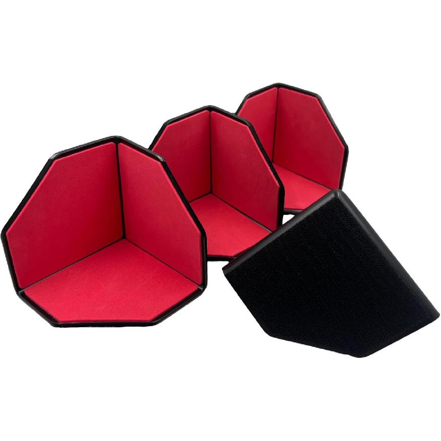 

4 Pack Adjustable Velcro Trunk Organizer Blocks for Car & Truck | Non-Slip Lining, Designed for Felt-Lined Car Interiors (3.94in*3.94in*3.94in) 2