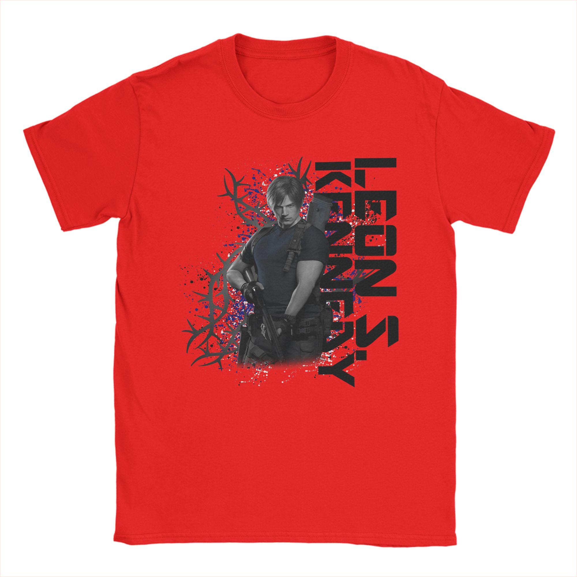 

Leon S Kennedy Mens T Shirts Residents Evils Funny Tee Shirt Short Sleeve Round Collar TShirt 100 Cotton Gift Idea Clothes S
