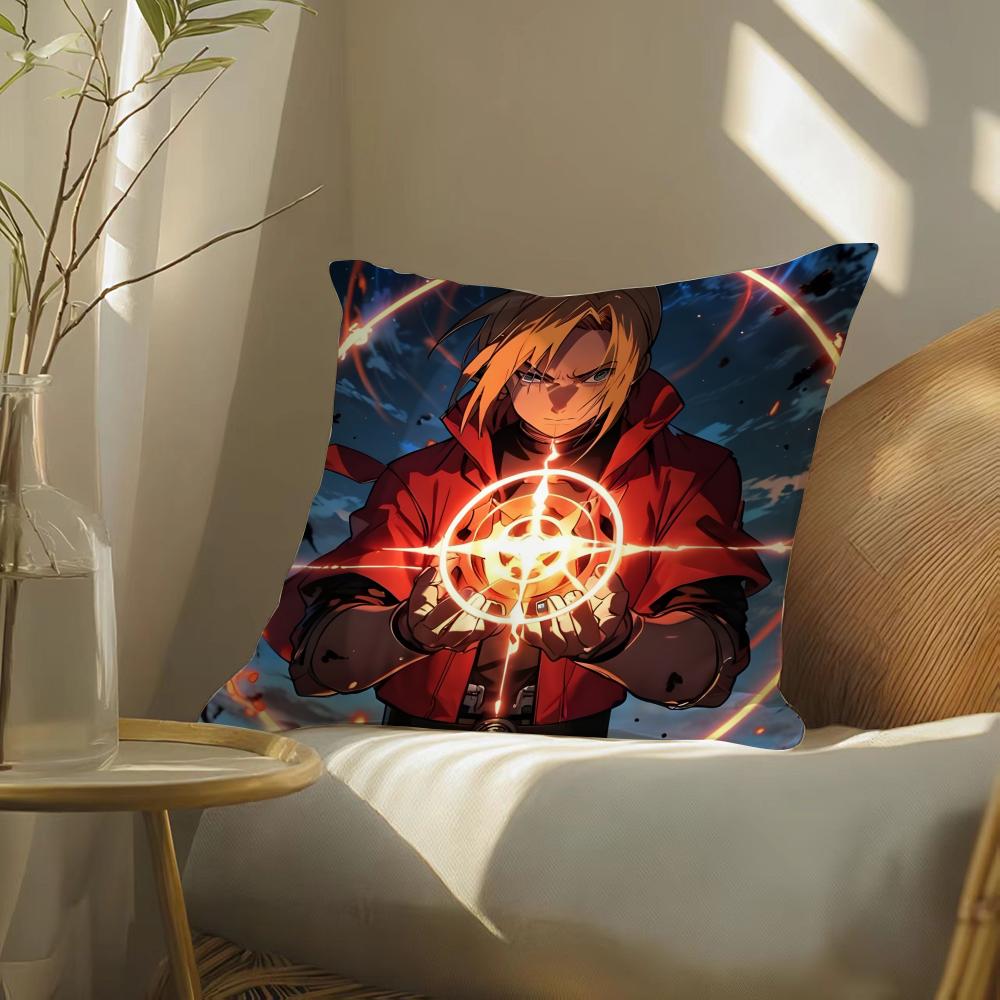 Anime F-Fullmetal Alchemist Pillow Case Pattern Printed Pillowcase For Living Room Sofa Cushion Cover & Bedroom Decor