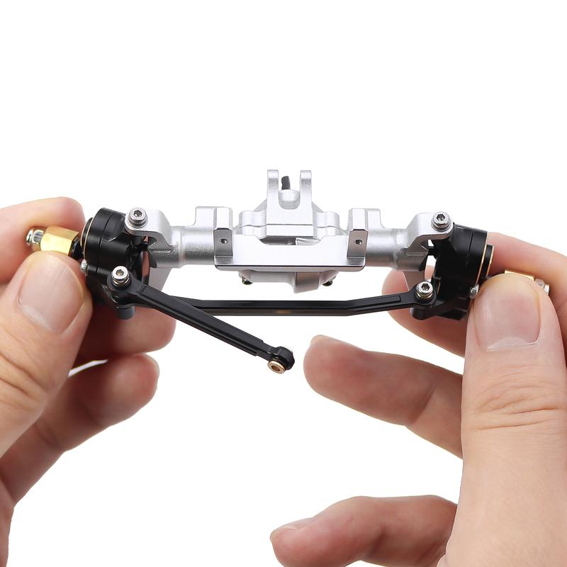 Aluminum Front Rear Portal Axle Complete Set+Brass Knuckle Cover For FMS FCX24 Power Wagon K5 FCX18 LC80 RC Crawler Upgrade Part