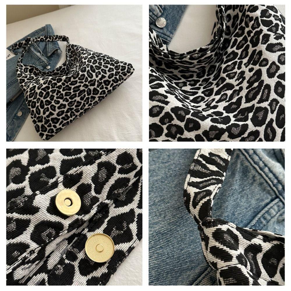 Large Capacity Shoulder Bag Cloth Messenger Bag Casual Leopard Print Crossbody Bags  Outdoor