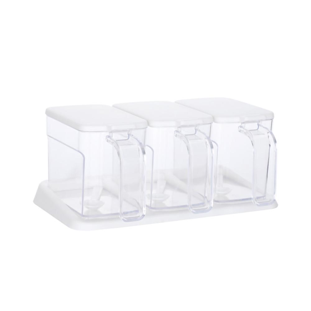 Clear Plastic Condiment Container Set 400ml per container Condiment Jar Set Bar Storage