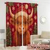 2D Flat Printing  JIT 2pcs   Curtains (Without Rod) Festive Calf Modern Curtain Fabric Fabric Curtains Outdoor Decorations