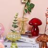 Einfache Hydroponik-Blumenflasche Transparente Glas-Glasvase Pilz Kürbis Glasblume