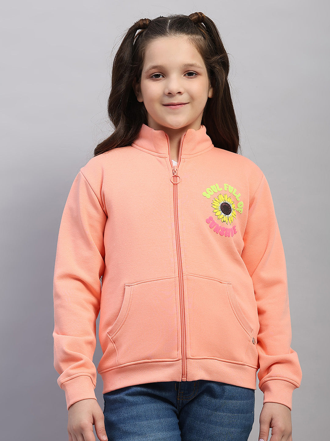 Monte Carlo Girl Regular Fit Peach Sweatshirt 4-5 Years персиковый