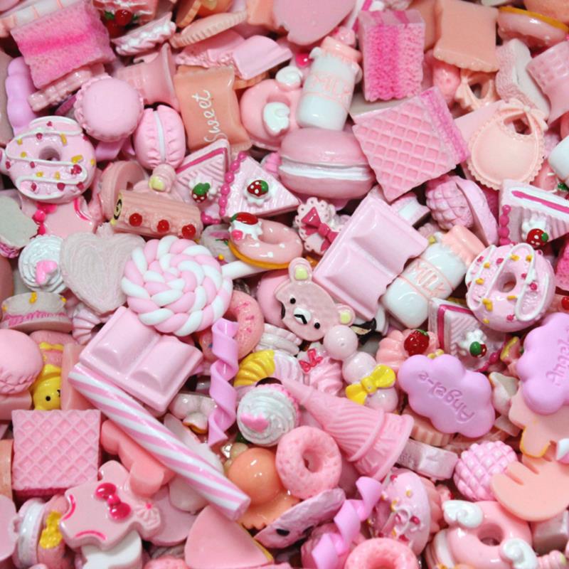 10Pcs Cute Mini Candy Donut Bread Dollhouse Miniature Cake  Home Craft Decor