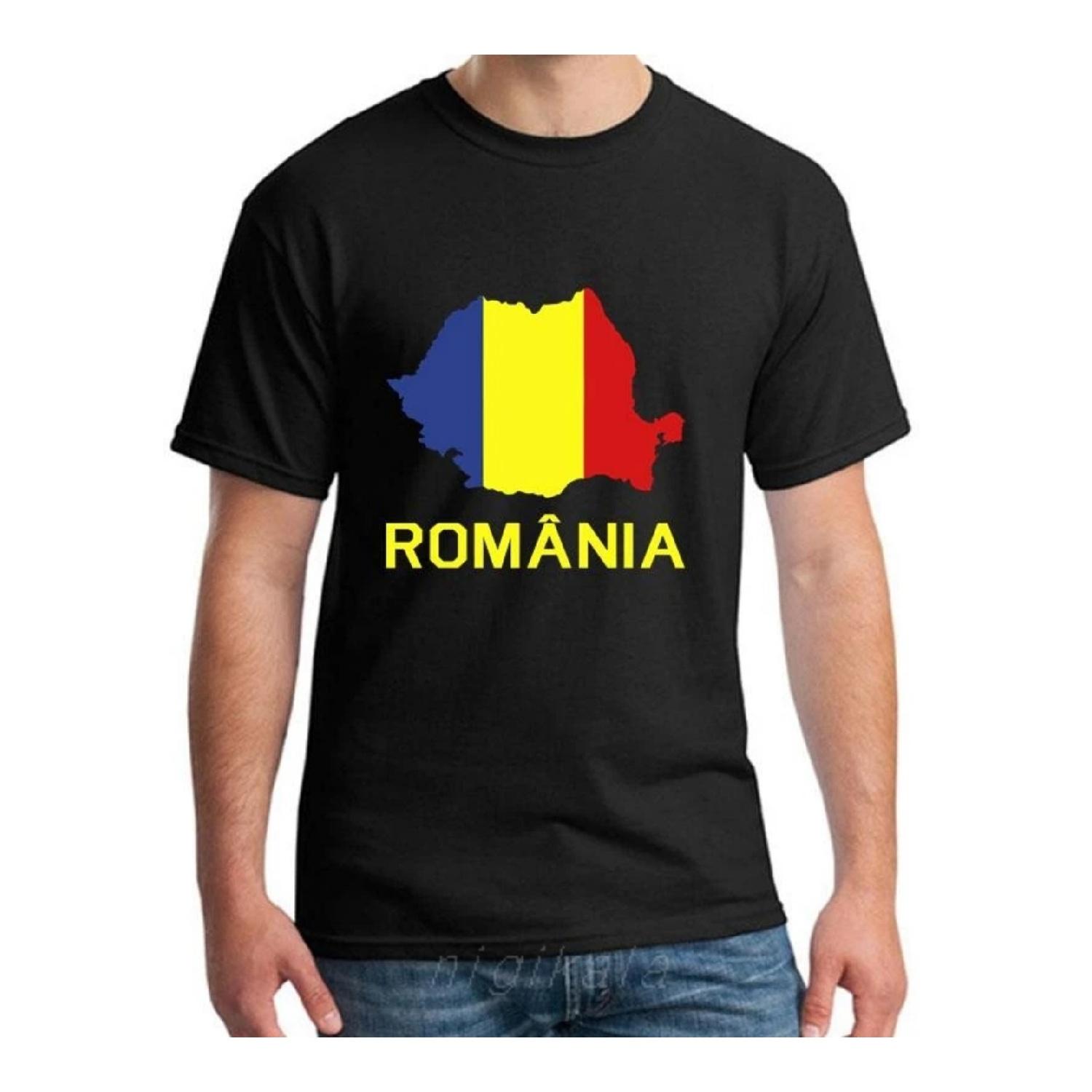 

fashion Romania tshirt men and women Famous Novelty Kawaii men and women tee t shirts Round Collar Popular S чёрный