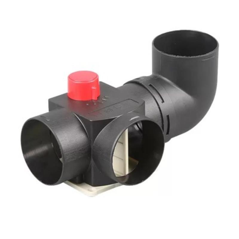 New 1Pcs T Branch Splitter Pipe Joiner Connector 90mm To 75mm Valve Flap Adjustable Air  Heater Vent Ducting For Car Truck