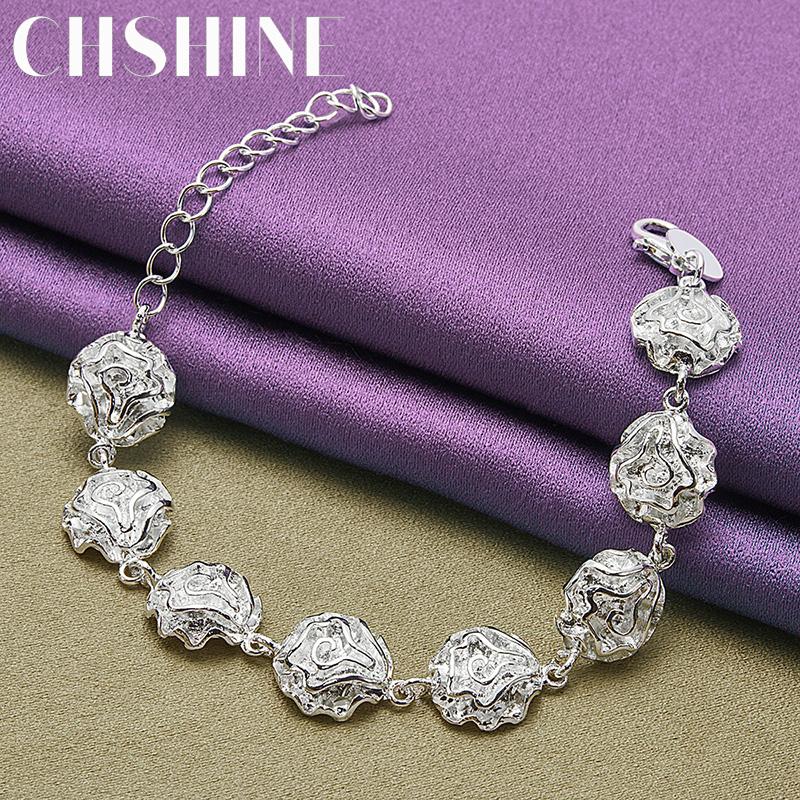 Bracelet chaîne en argent sterling 925 CHSHINE avec breloque tendance pour fête de mariage pour femme