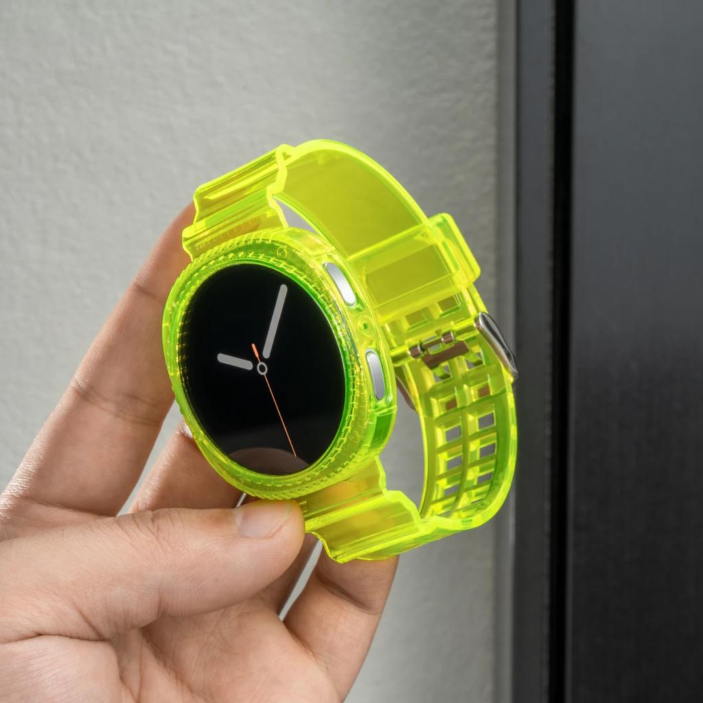 Case+Strap For Samsung Galaxy Watch 8 40mm 44mm Band Pulseira Transparent Silicone Bracelet Correa Galaxy Watch 8 Accessories