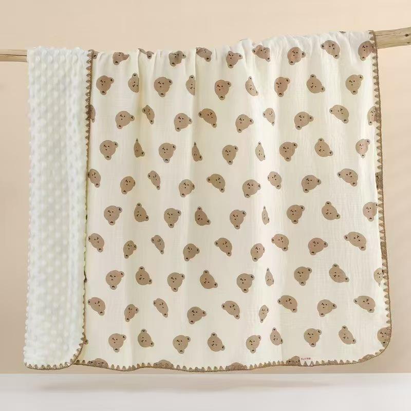 Newborn Cotton Bean Blanket: Thin, Machine Washable, Ideal for Toddler Outings and Naps