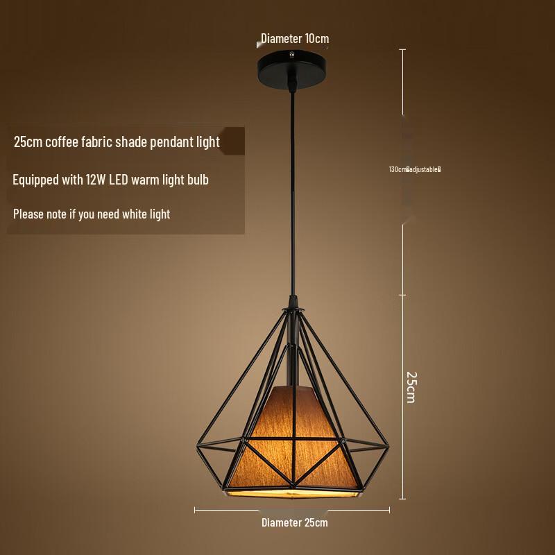 Oeny Industrial 3-Light Diamond Chandelier