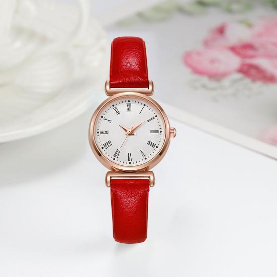 Analog Quartz Watches for Women Fashion Adjustable Leather Strap Wristwatch Elegant Easy Read Roman Numerals Dress Watch Gifts for Mom Wife Birthday