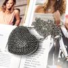 Luxury Small Bling Heart Shape Diamond Evening Clutch Rhinestones Purse Ladies Fashion Bag Designer for Women Chain Shoulder Bag
