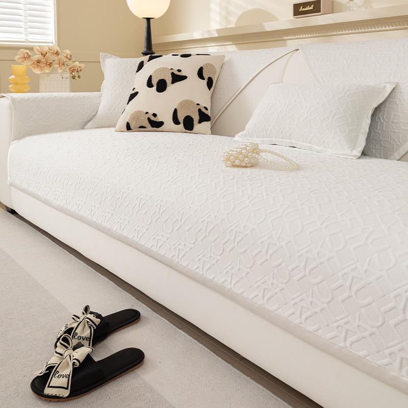 Cream Wind Sofa Cushion, Universal Air Yarn For All Seasons, Non-Slip And Anti-Cat Scratching, Simple Solid Color Sofa Backrest Towel Cover Cloth Pad