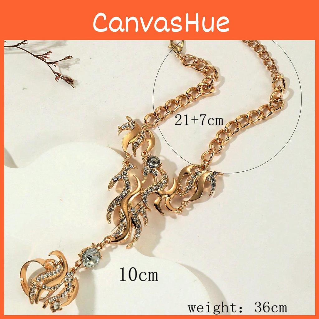 Contemporary Alloy Water Diamond Finger Bracelet For Women Travel Souvenir