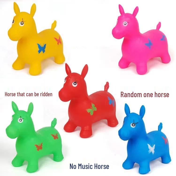 Bouncing Horse Inflatable Deer Toy for Kids - Cute, Safe, Thickened PVC Design