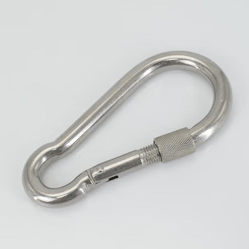 DIAIEN 304 Stainless Steel Spring Snap Hook with Nut 1 Piece