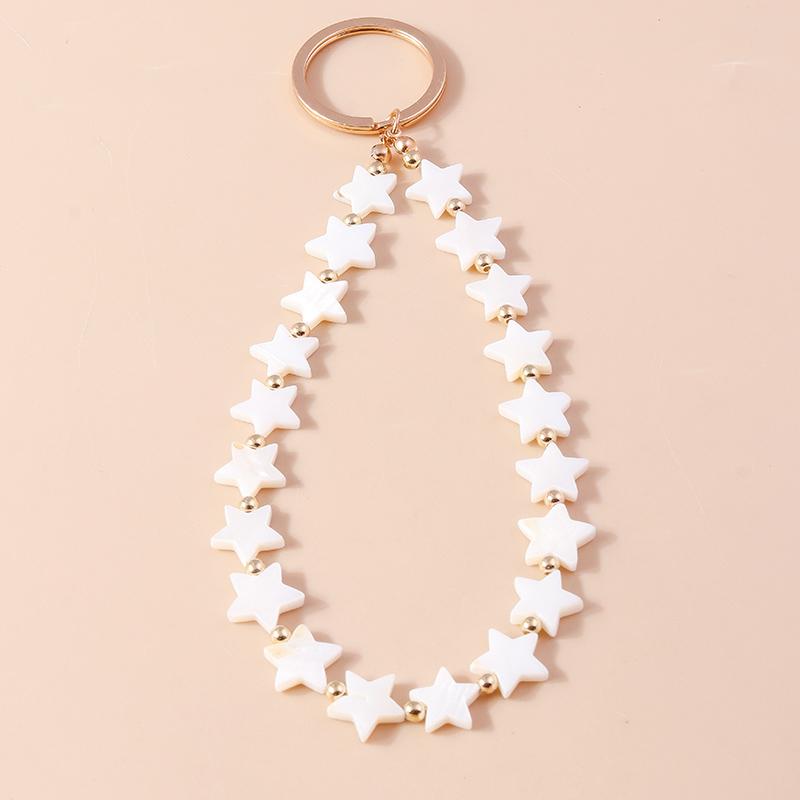 Pretty Handmade Pearl Bowknot Keychain for Women Girl Love Heart Key Ring Pendant Handbag Accessories DIY Jewelry Gift