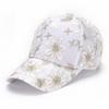 Adjustable Floral Lace Baseball Cap Hollow Outdoor Sun Hat Elegant Mesh Baseball Hat  For Women