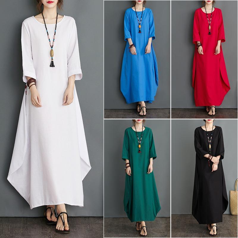 

Summer Plus Size Long Dress XXXXXL синій