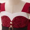 Kids Girls Santa Claus Xmas Princess Sequins Dress Children Christmas New Year Cosplay Costumes Kindergarten Performance Role Play Outfit