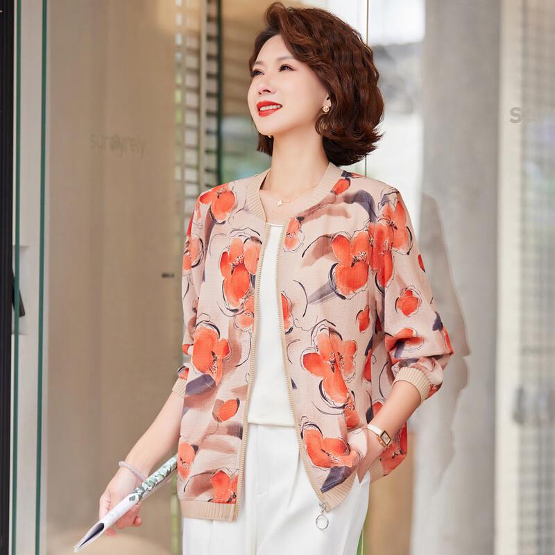 Pasiter Women's Floral Print Lightweight Sun Jacket
