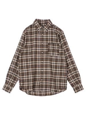 Ships Colors Men's Machine Washable Flannel Button-Down Shirt, Brown, Size XL, 211150013