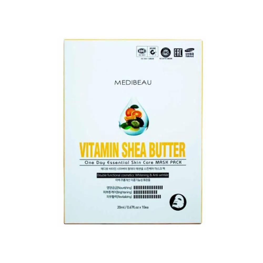 MEDIBEAU One Day Essential Skincare Mask Pack 20ml - Vitamin Shea Butter 10 Sheets