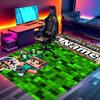 Custom Name Personalized Gamer craft Print Carpet, Versatile Home Decor Rug, for Playroom, Apartment, Balcony, Entryway, Hallway Gift