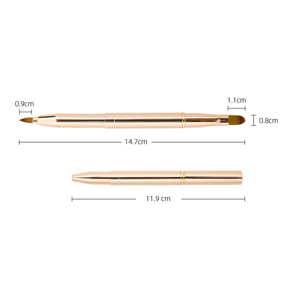 Portable Dustproof Make Up Tool Double Head Retractable Lip Gloss Wands Lipstick Applicators Lip Brush Cosmetic Brush