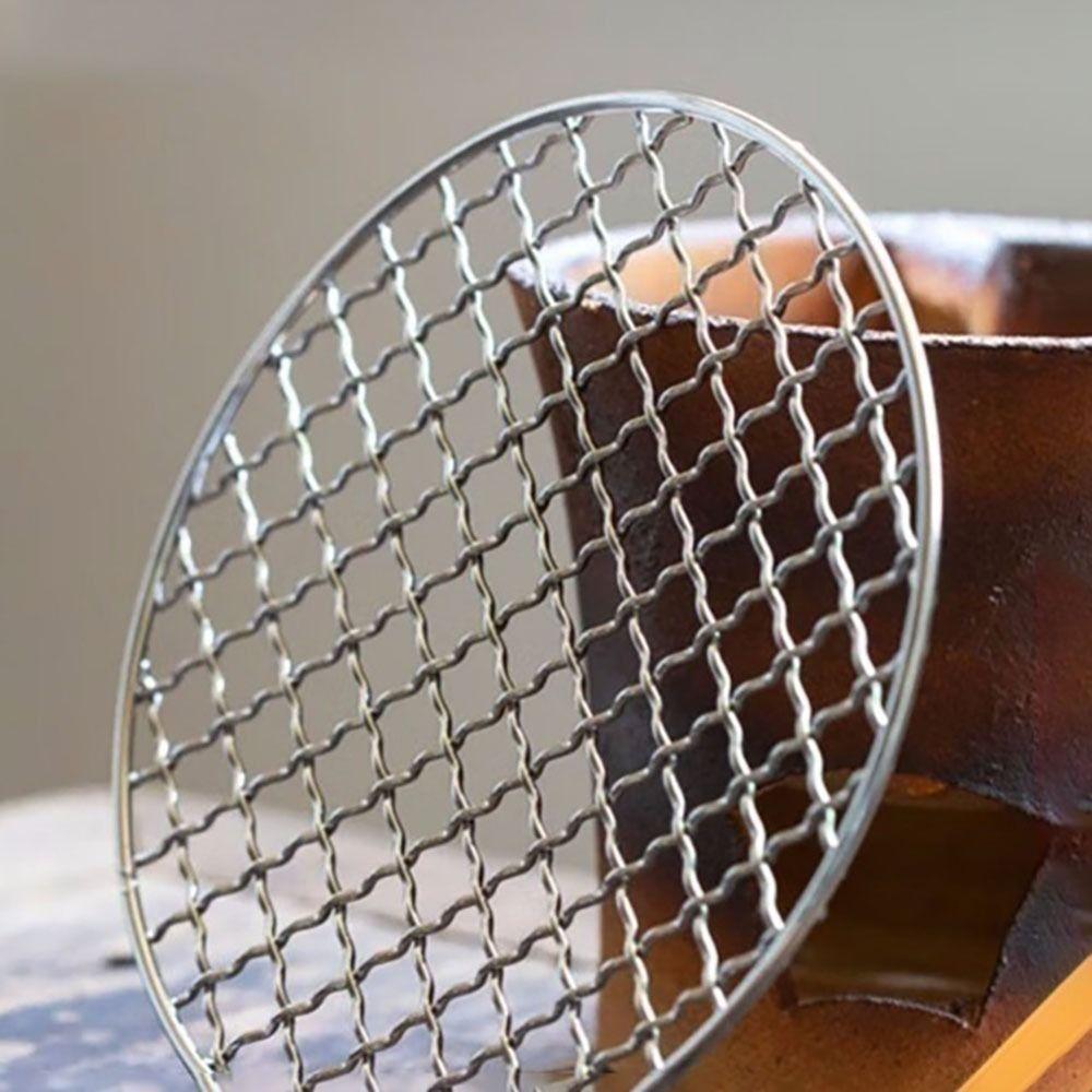 

No Foot BBQ Grill Net Stainless Steel Rack Net New Steam Mesh Camping