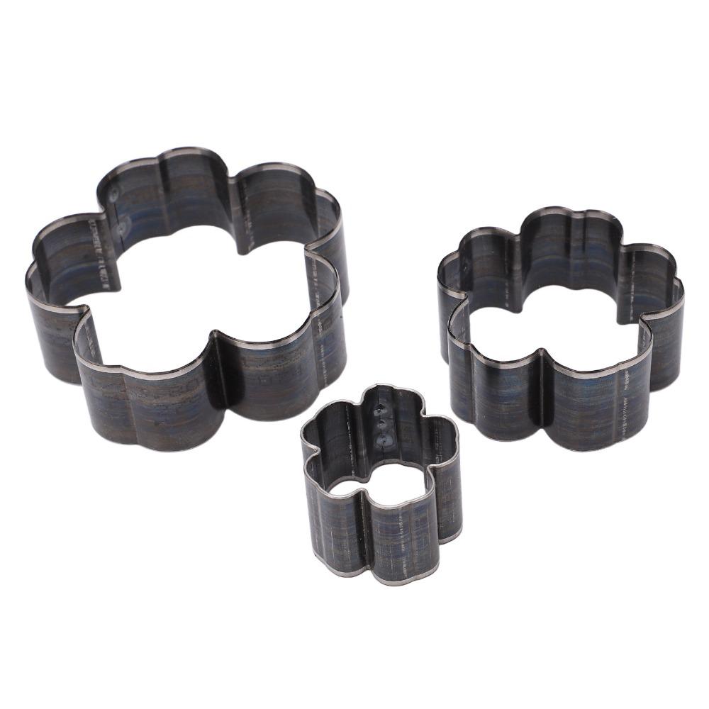 3 PCS 1.2 Inch / 2 Inch / 2.8 Inch Leather Cutting Dies Hollow Punching Tool  For DIY Leather Craft
