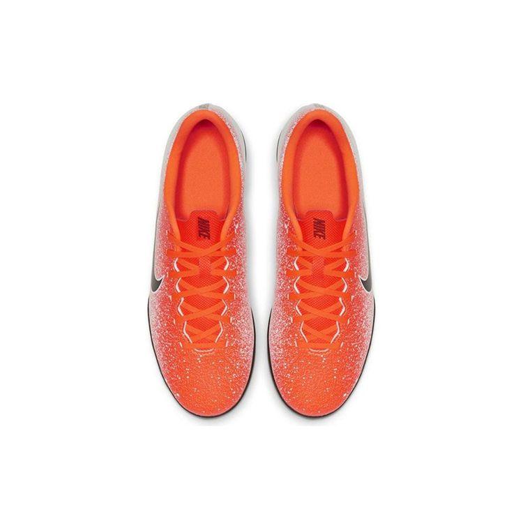 Nike Zapatillas de Fútbol Mercurial Vapor 12 Club Turf para Hombre Zapatillas de Fútbol Blanco Naranja AH7386-801