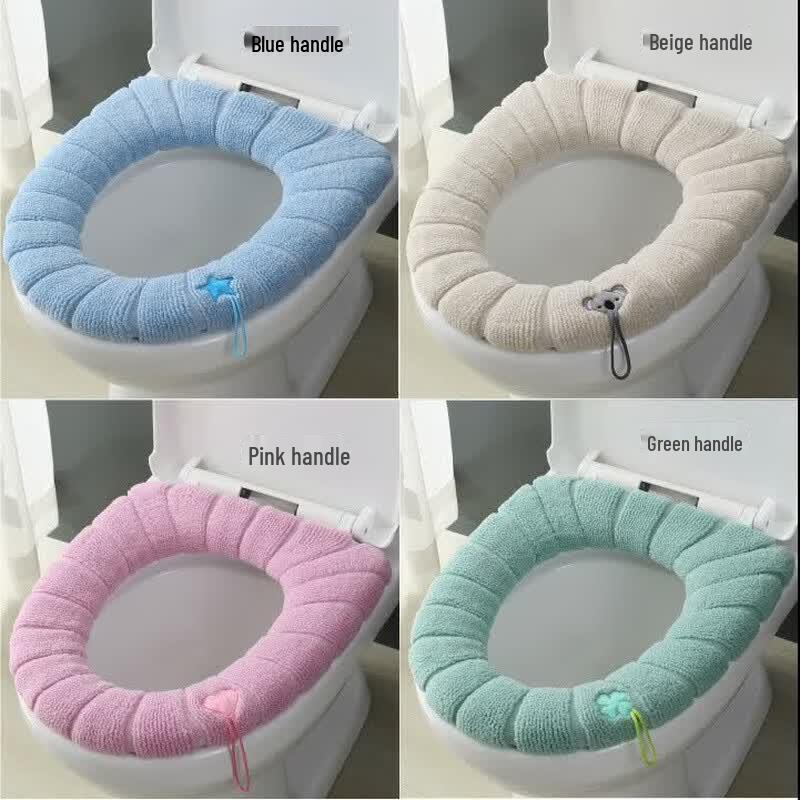 Haishidike Winter Plush Knitted Toilet Seat Covers (10-Pack)