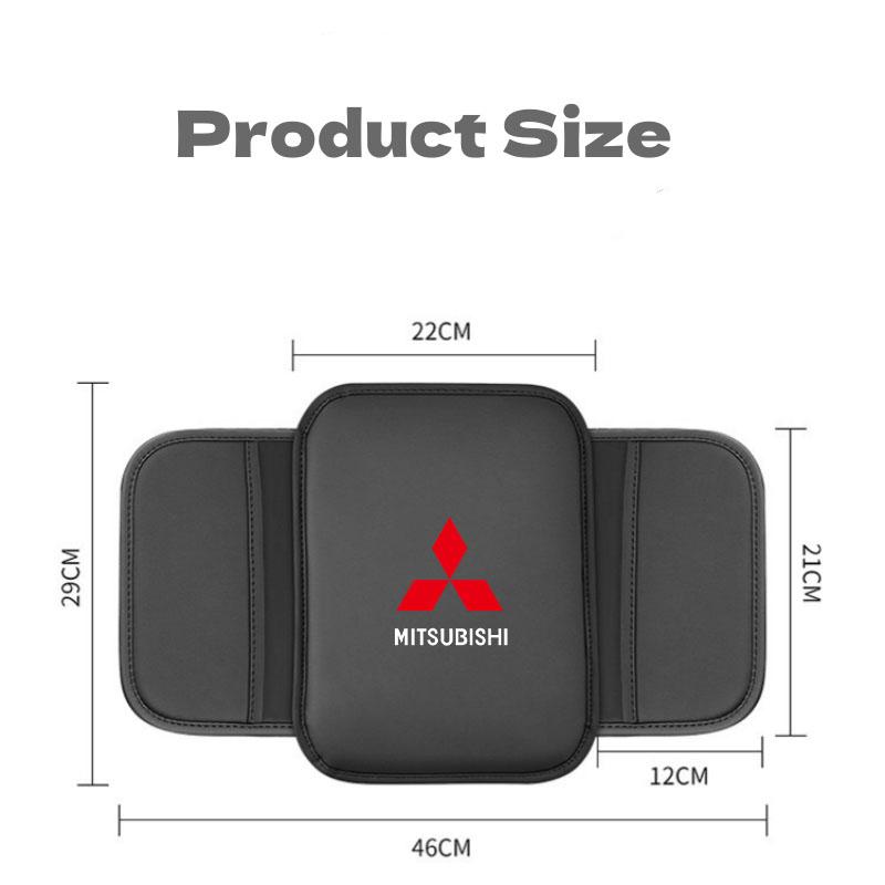 Car Armrest Cushion Whit Storage Bag Protector Mat for Mitsubishi Outlander Lancer 10 9 ASX RALLIART Eclipse L200 Pajero Auto SF9
