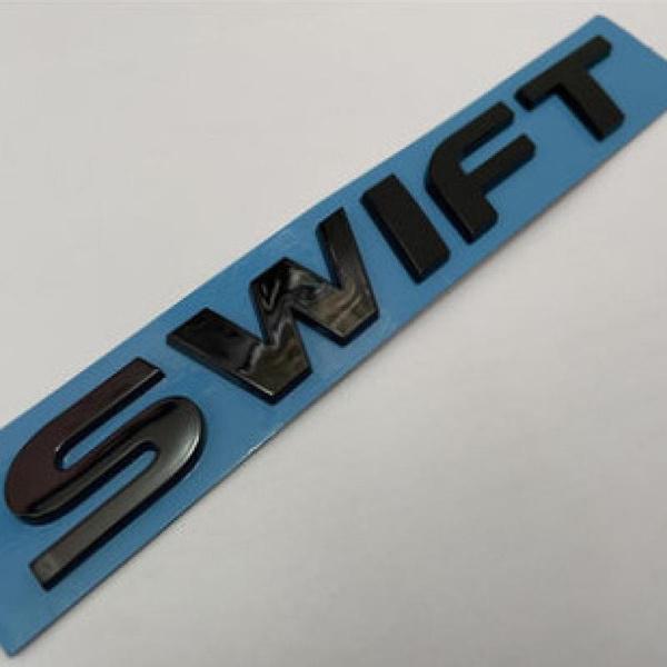 

Fit for Suzuki Swift Emblem Car Logo Stickers 3D Letter Word Rear Trunk ABS Plastic Chrome Silver Nameplate Auto Badge Decal чорний