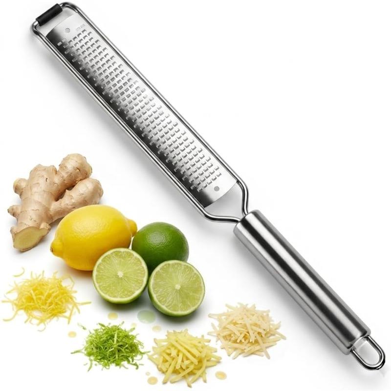 304 Stainless Steel Lemon Peel Zester Cheese Grater Anti‑slip Handle Chocolate Garlic Citrus Fruit Scraper Shredder Kitchen Tool 6