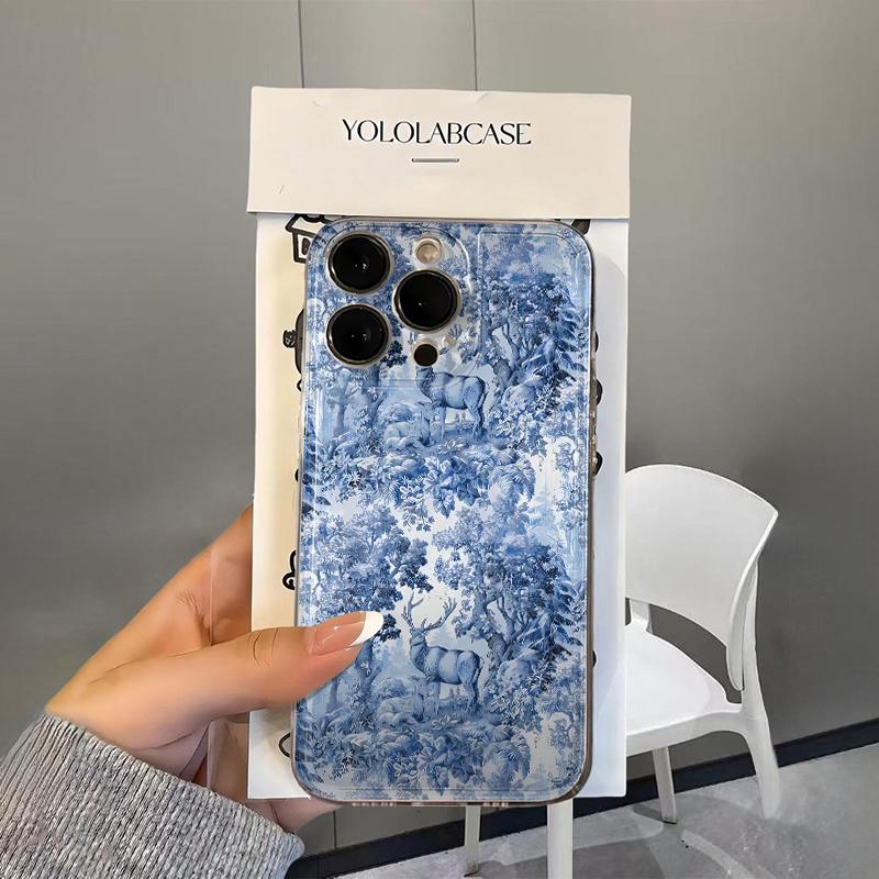Blue Tone Phone Case For IPhone 17 11 12 13 14 15 16 Pro Max 14 15 16 Plus Shockproof Silicone Clear Bumper Cover iphone 14