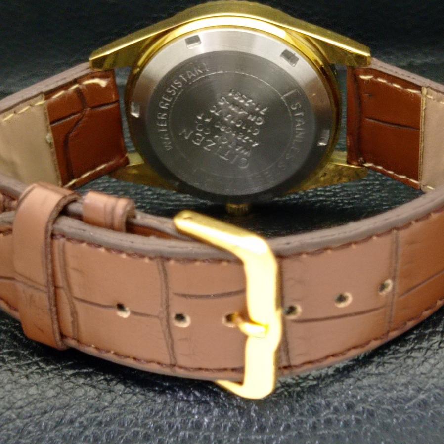 ELEGANT OLD CITIZEN JAPAN MENS AUTOMATIC REFURBISHED GOLDEN DIAL WATCH a426142-2 RL-a426142