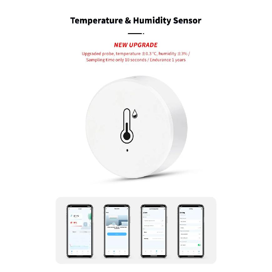 Tuya ZigBee Real Time Temperature And Humidity Sensor Work With Alexa Google Home Smart Home Smart Life/Tuya Smart App Control