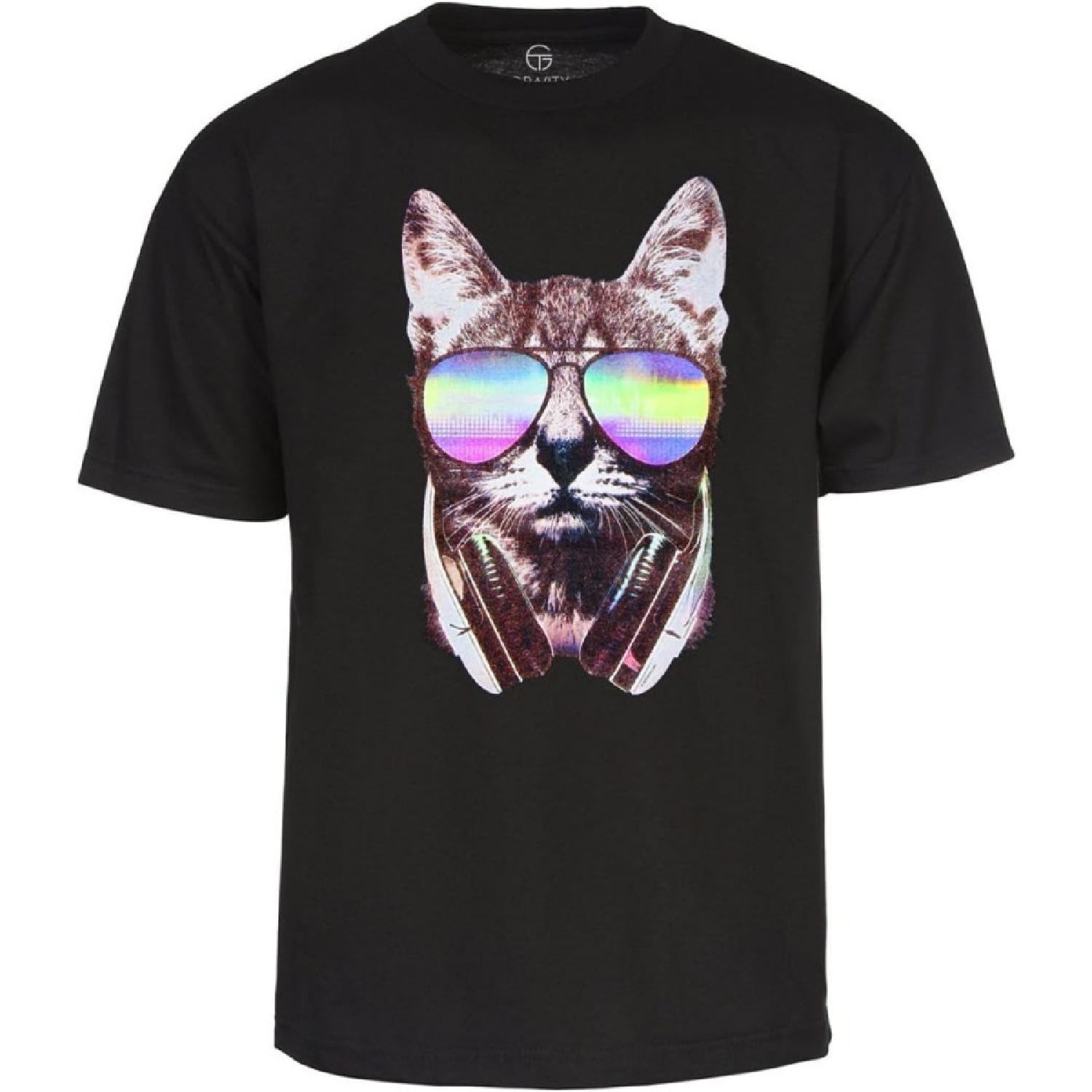 Men s DJ Cat Short-Sleeve T-Shirt S