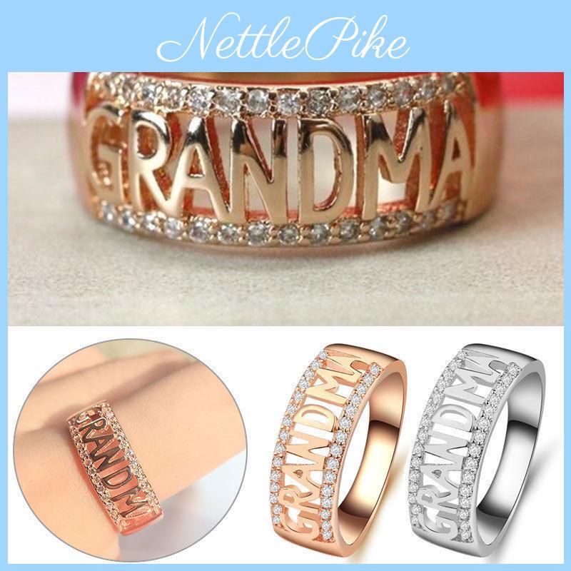 Elegant Fashion Jewelry Grandma Letter Ring Ideal For Special Family Occasions