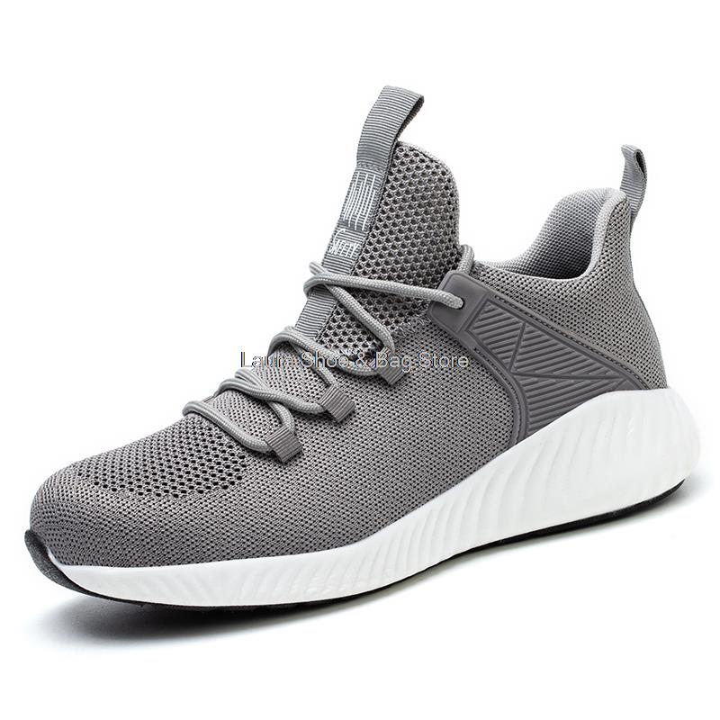 Fashion Steel Toe Safety Shoes Lightweight Men Work Safety Boots Anti-puncture Work Boots Man Anti-smash Industrial Shoes Big Size 49 50