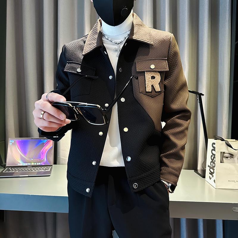 Herren Trendige Kontrastfarben Reversjacke - 2023 Frühling & Herbst Lässige Mode.