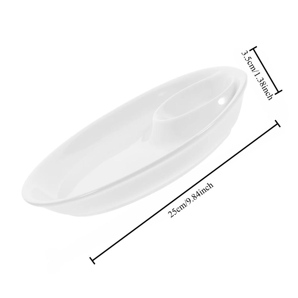 Divided Ceramic Soup Sandwich Plate Premium Multi Functional Home Restaurant Kitchen Breakfast Snack Bowl